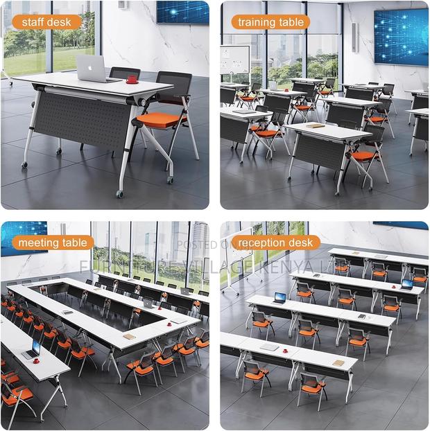 Folding Conference Table On Wheels - thumbnail 8