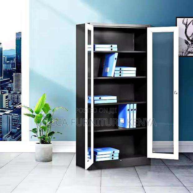 2-door Full Glass Office Storage Cabinet - thumbnail 3