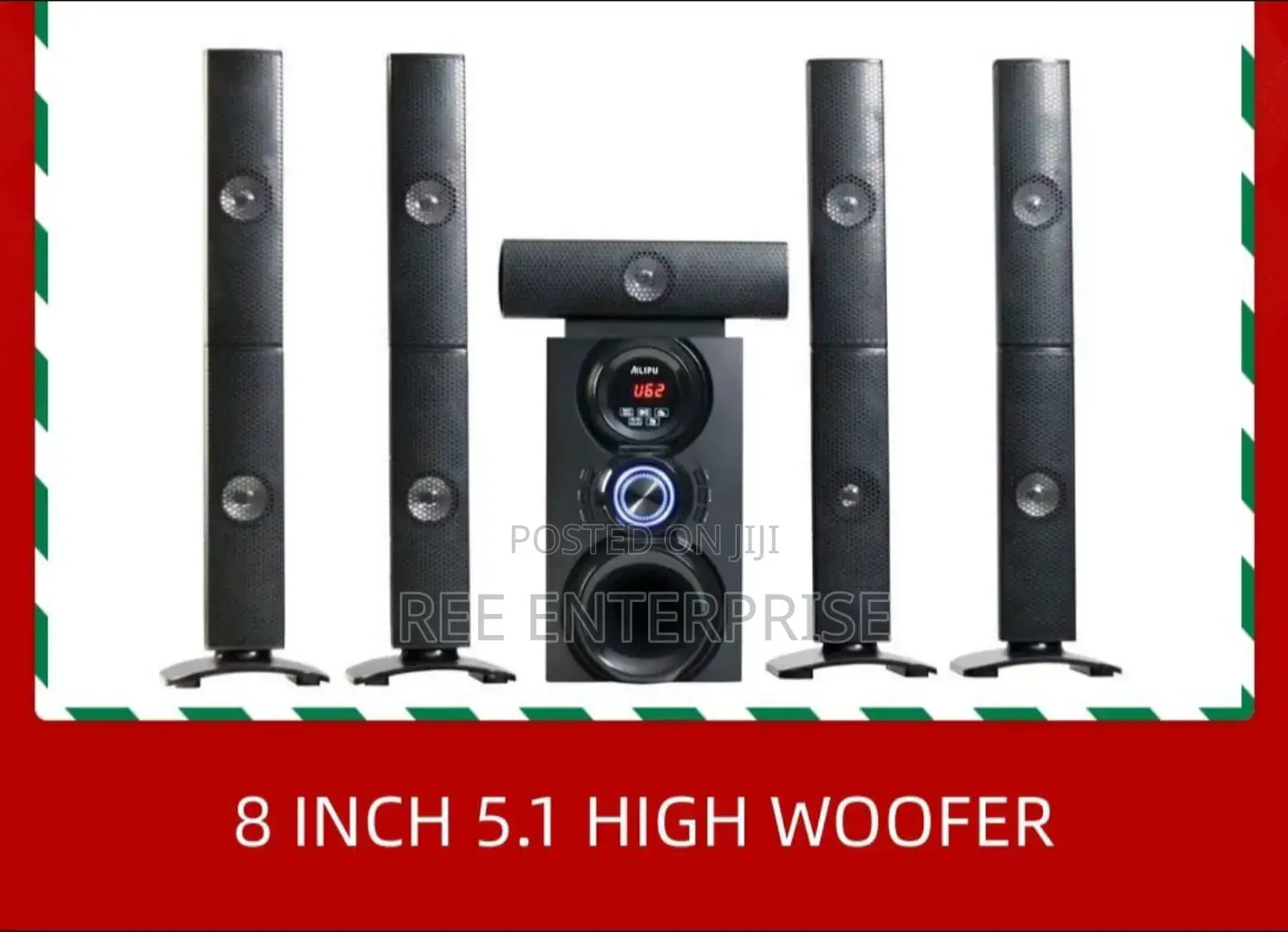 5.1 8in Woofer Pro+ 60w+10w*5 Woofer Speaker System