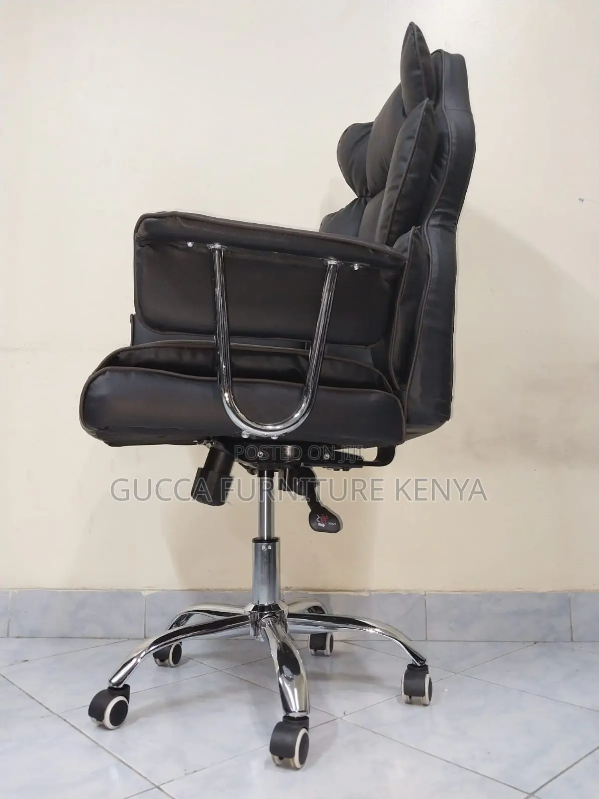 Executive Leather Upholstered Directors Chair