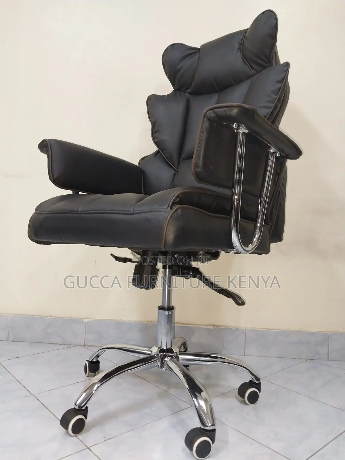 Executive Leather Upholstered Directors Chair