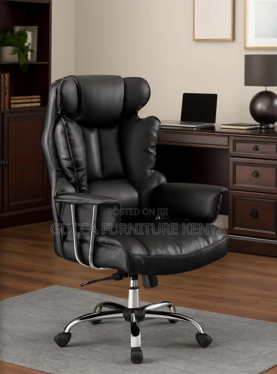 Executive Leather Upholstered Directors Chair