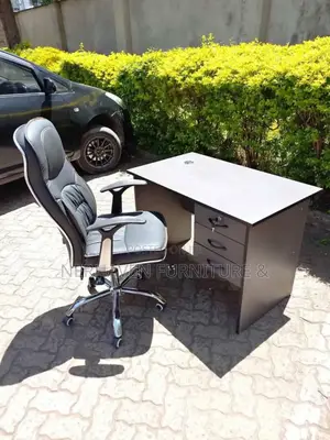 Leather Chair and Office Desk – Elegant Office Set