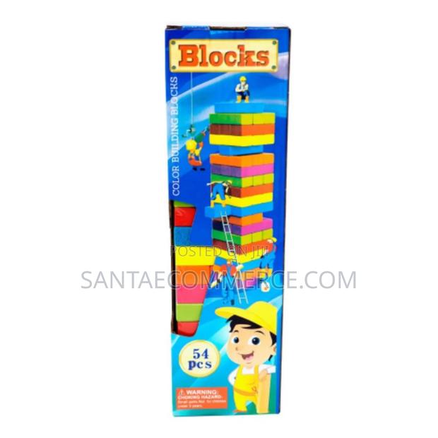 Generic Set of 54-Piece Color Building Blocks