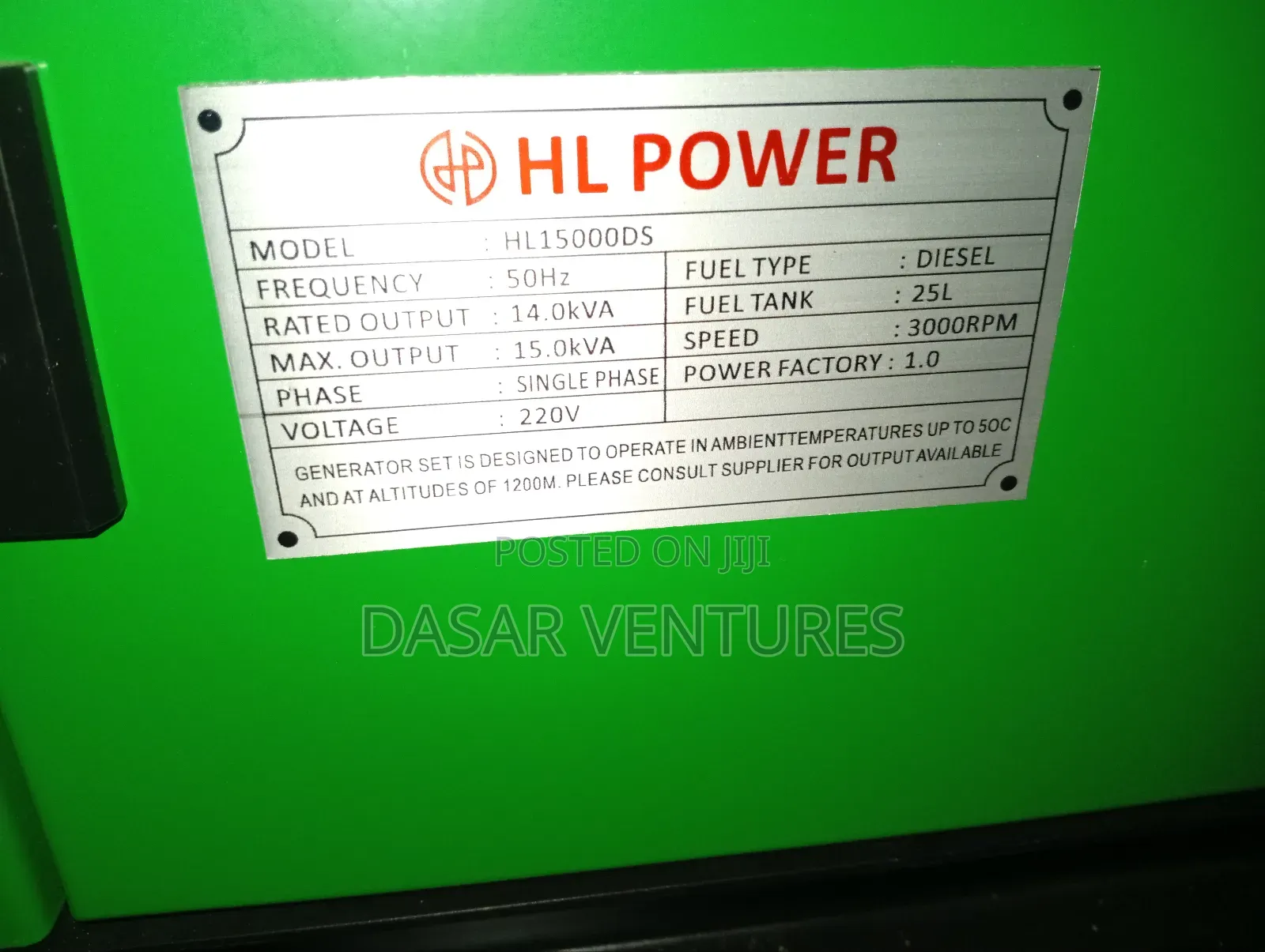 Generator 15kva Single Phase