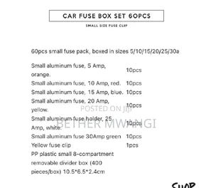 Car Fuse Box Set (60pcs) In Kenya