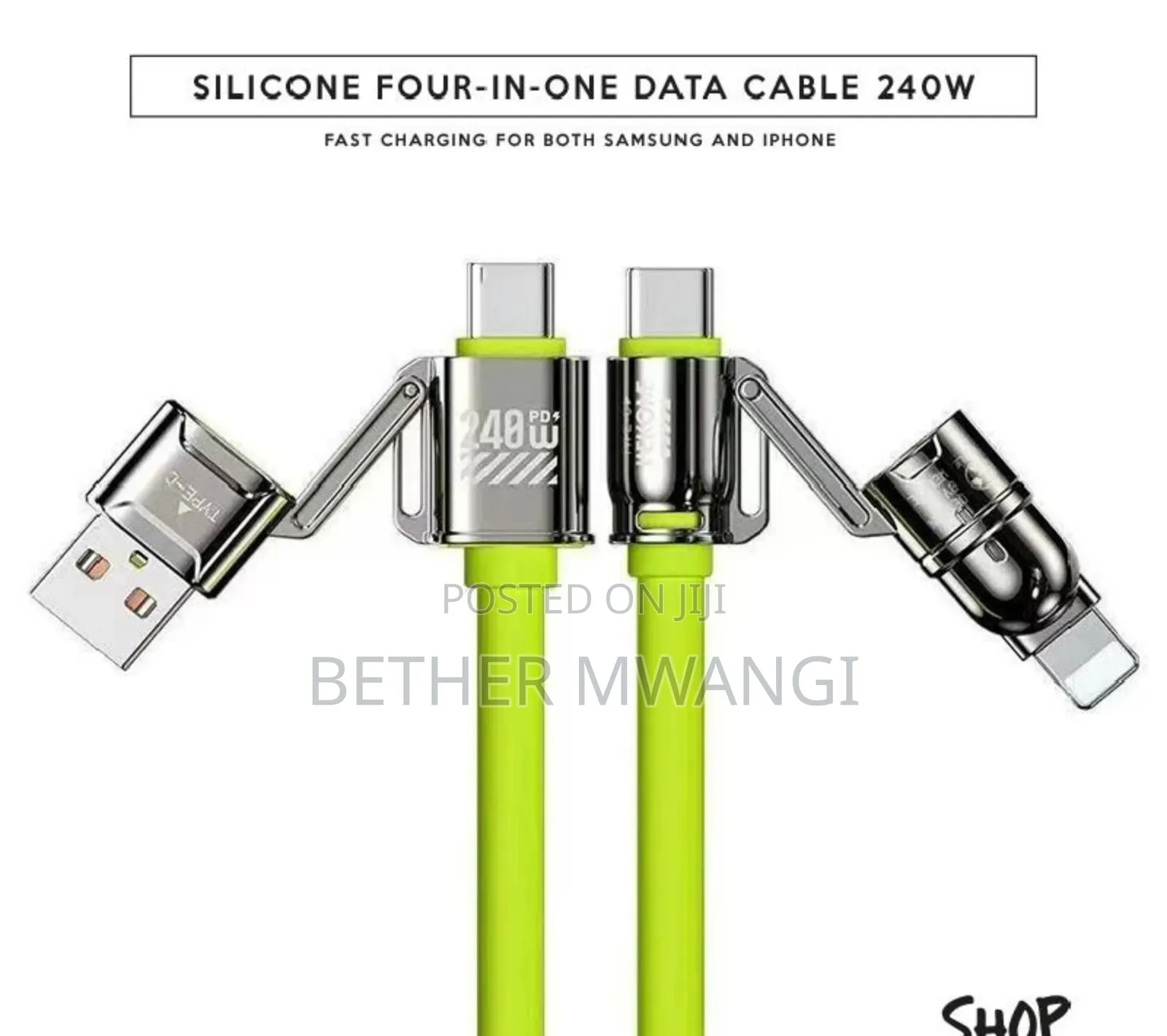 4-in-1 (240watts)  Fast Charging Cable In Kenya