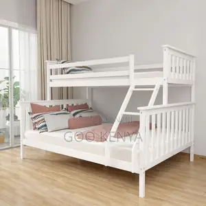 Home Bed; Modern Design Kids Bunk Bed With Wooden Frame
