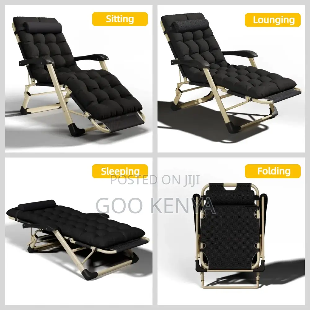 Home Chair; Foldable Soft-cushioned Zero Gravity Lounge Chair