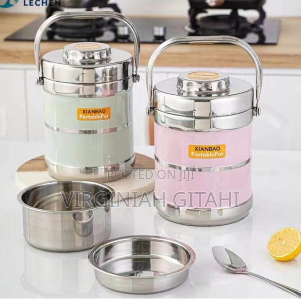 New in 1.4l Stainless Steel 3in1 Food Flask Lunchbox