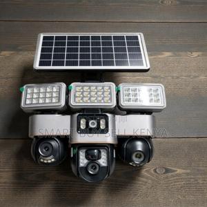 High Quality 12mp 4g PTZ Rotating 3 Lens Camera With Solar Flood Light - main view