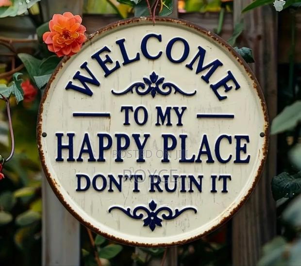 2d Flat Metallic Decor Sign