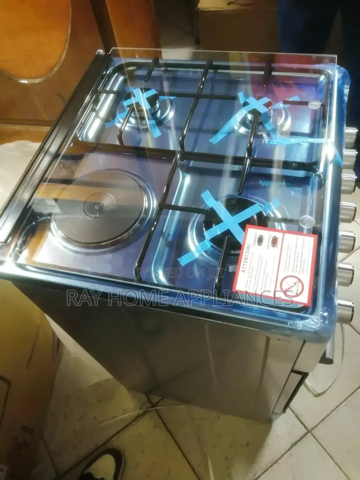 60cm*60cm Roch Standing Cooker 3gas+1electric Plate With Electricoven