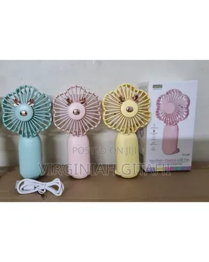 Blue,Pink,White Rechargable 3 Speed 3 Gear Lighting Mini Fan