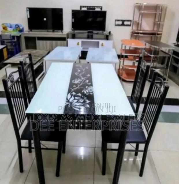 Colour White 6 Sitter Dinning Table. - main view