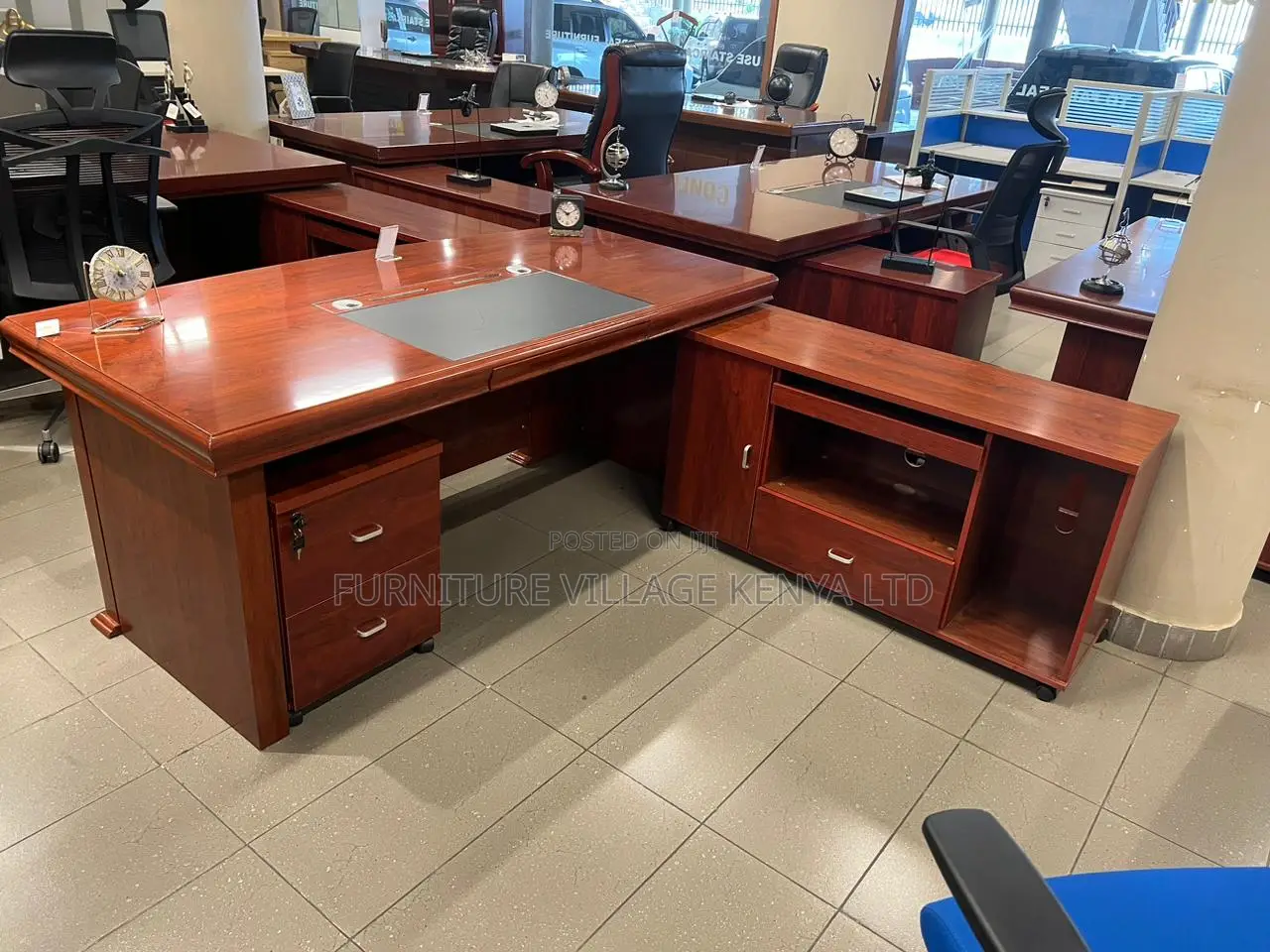 4.593ft Mahogany Executive Office Desk