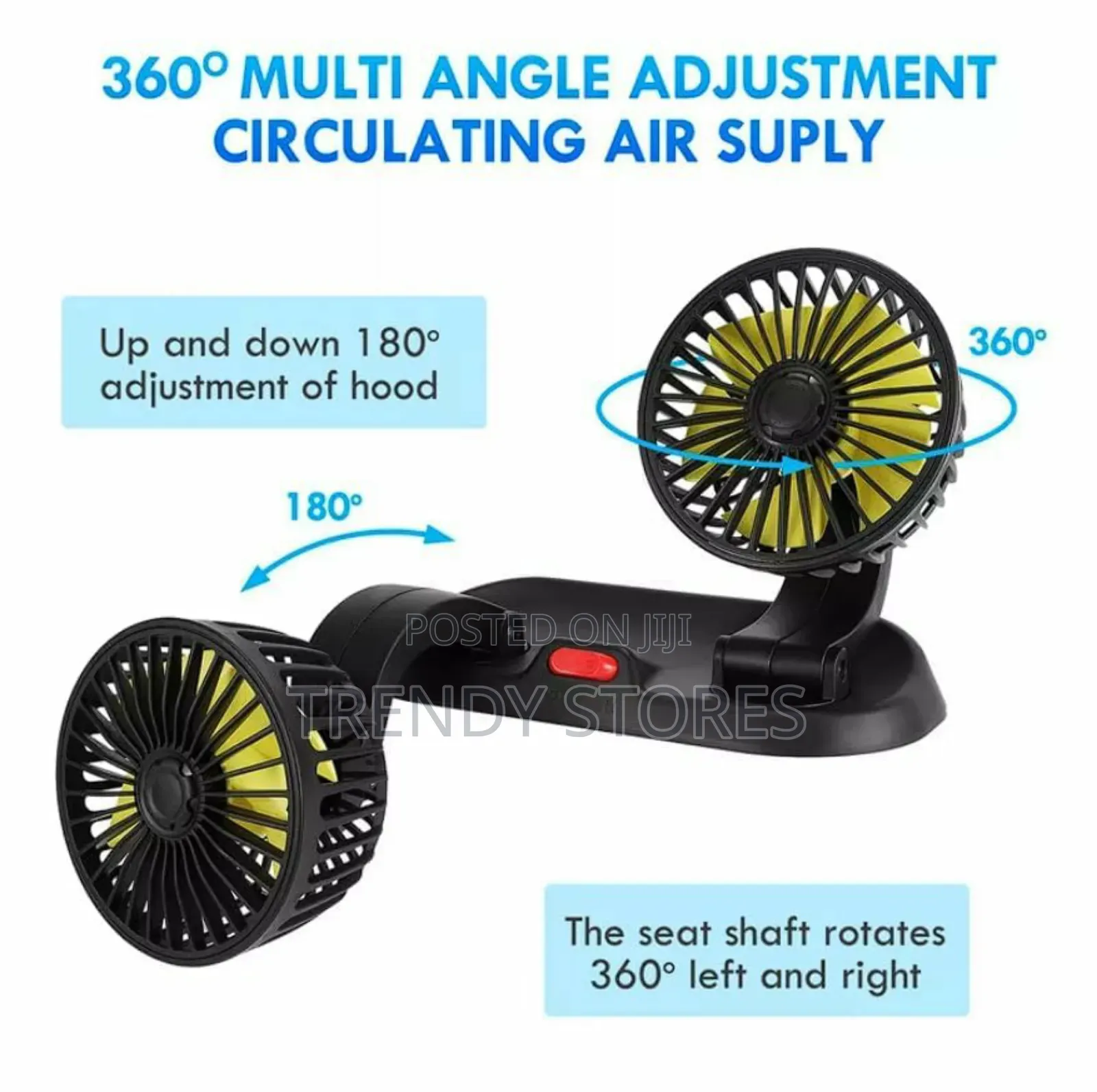 Double Headed Vehicle Fan