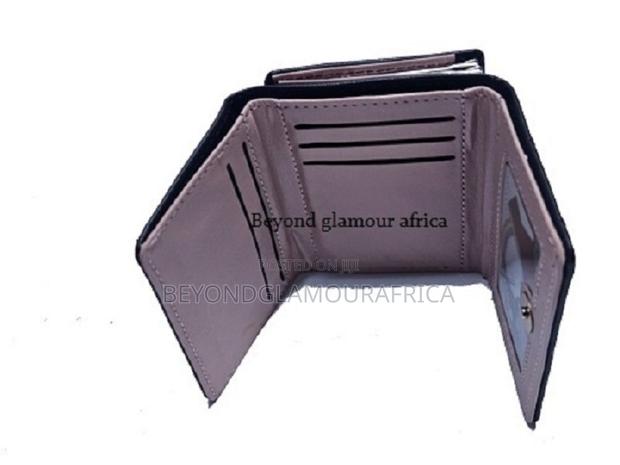 Ladies Black Lock Leather Wallet - main view