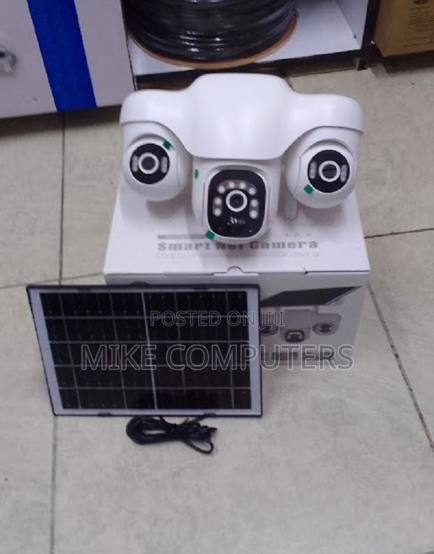 Simcard Solar Powered 4g Simcard Triple Lens Solar Floodlight
