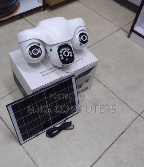 V380 4g Triple Lens Solar CCTV Camera 360 Degrees 12mp - main view