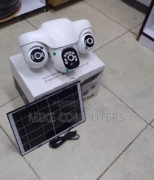 V380 4g Triple Lens Solar CCTV Camera 360 Degrees 12mp