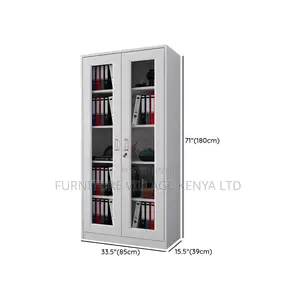 2-door Full Glass Office Cabinet