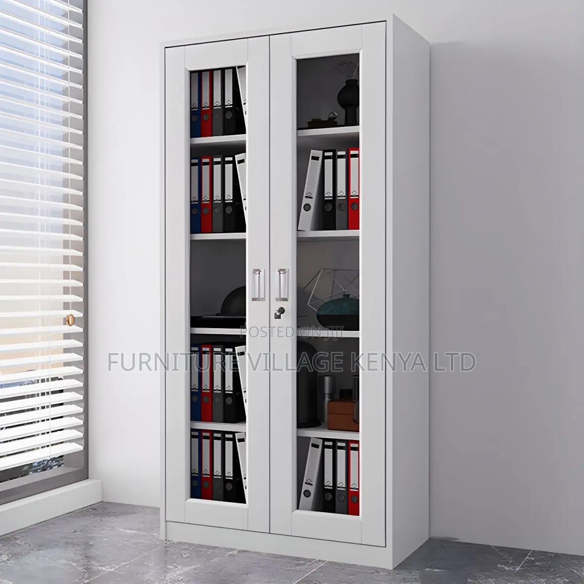 2-door Full Glass Office Cabinet