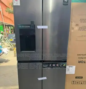 Colour Grey- Hisense 508l Side by Side Fridge