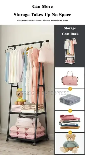 Indoor Triangular Coat Rack With Wheel Mobile