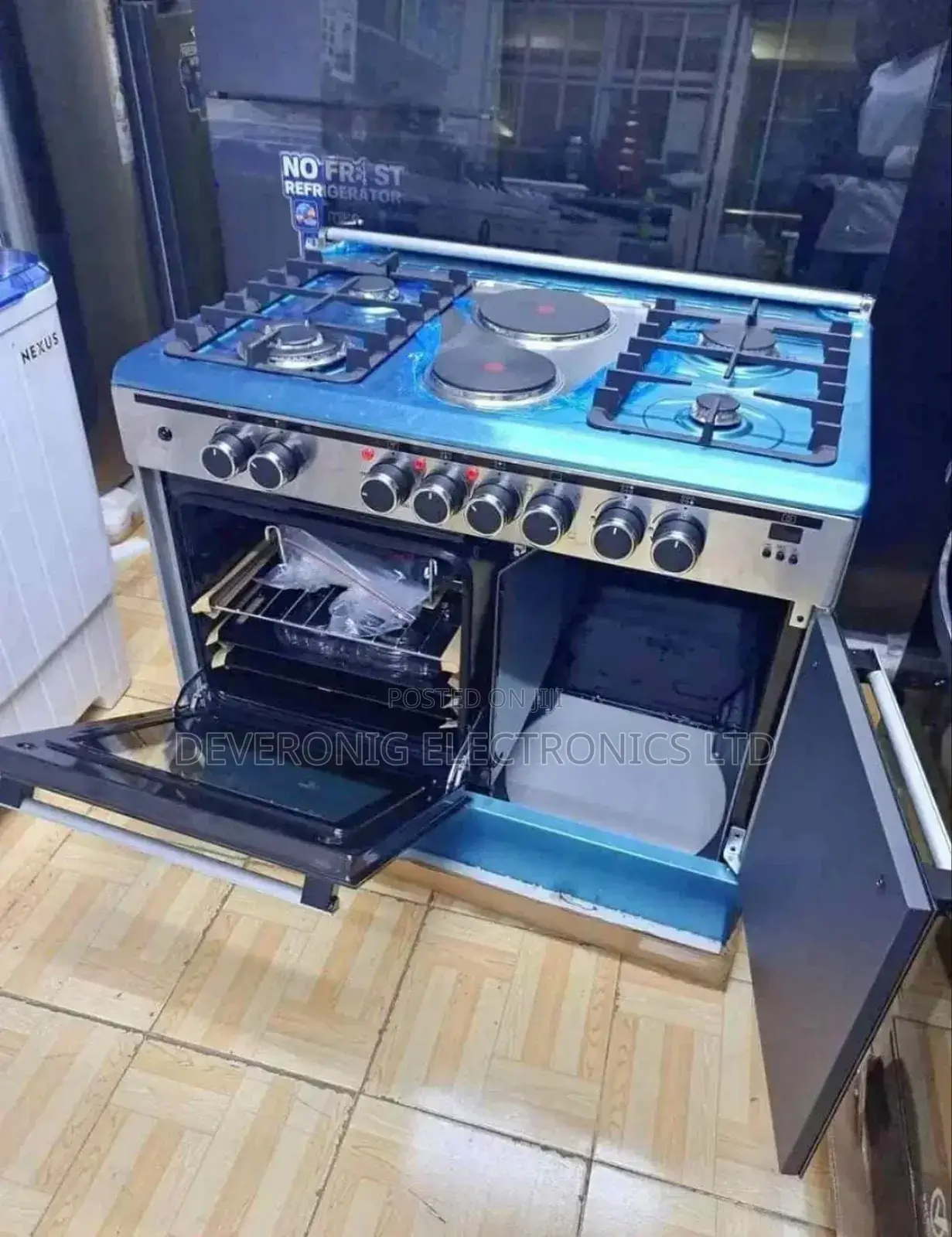 60*90 Haier 4+2 Standing Cooker With Gas Compartment and Sensor at 58000.