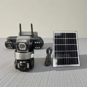 Colored Night Vision 12mp 4g PTZ Rotating Triple Lens Solar Camera
