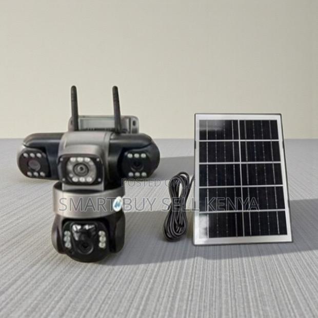 Colored Night Vision 12mp 4g PTZ Rotating Triple Lens Solar Camera - main view