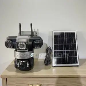 Easy to Install 12mp 4g PTZ Rotating Triple Lens Solar Camera