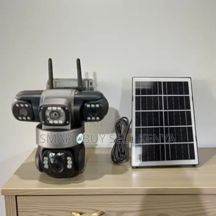 Easy to Install 12mp 4g PTZ Rotating Triple Lens Solar Camera