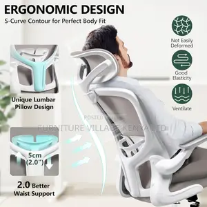 Ergonomic Office Chair With Adjustable Headrest