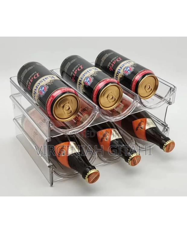 *Triple Stackable Wine Bottle Rack Glass Holder