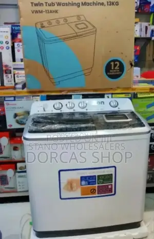 With 12months Warranty Offer. 13kgs Double Tab Washing Machine.