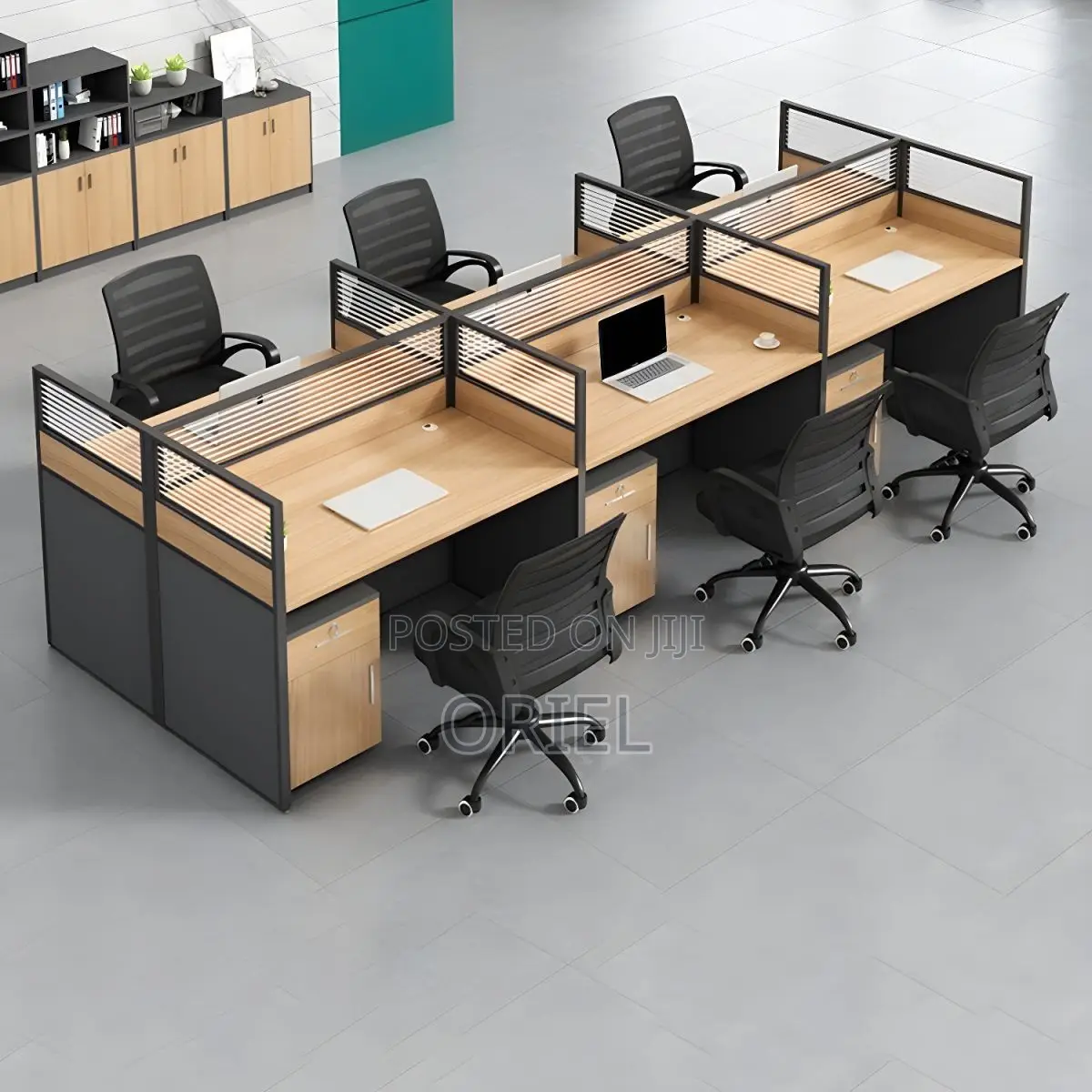 Office Workstation : Modern 6-way Office Workstation