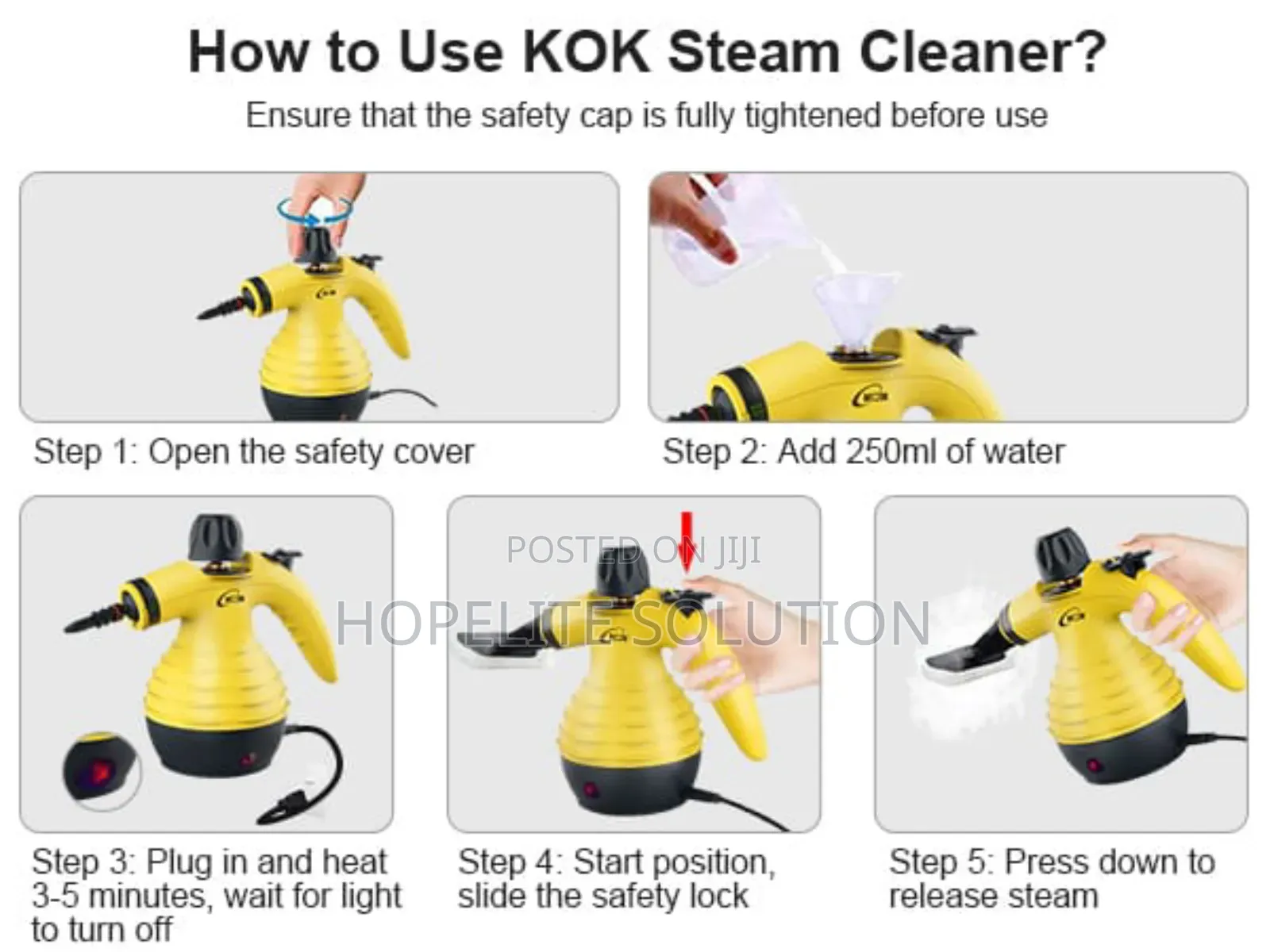 Yx-602 All Purpose Electric 9in1 Steam Cleaner