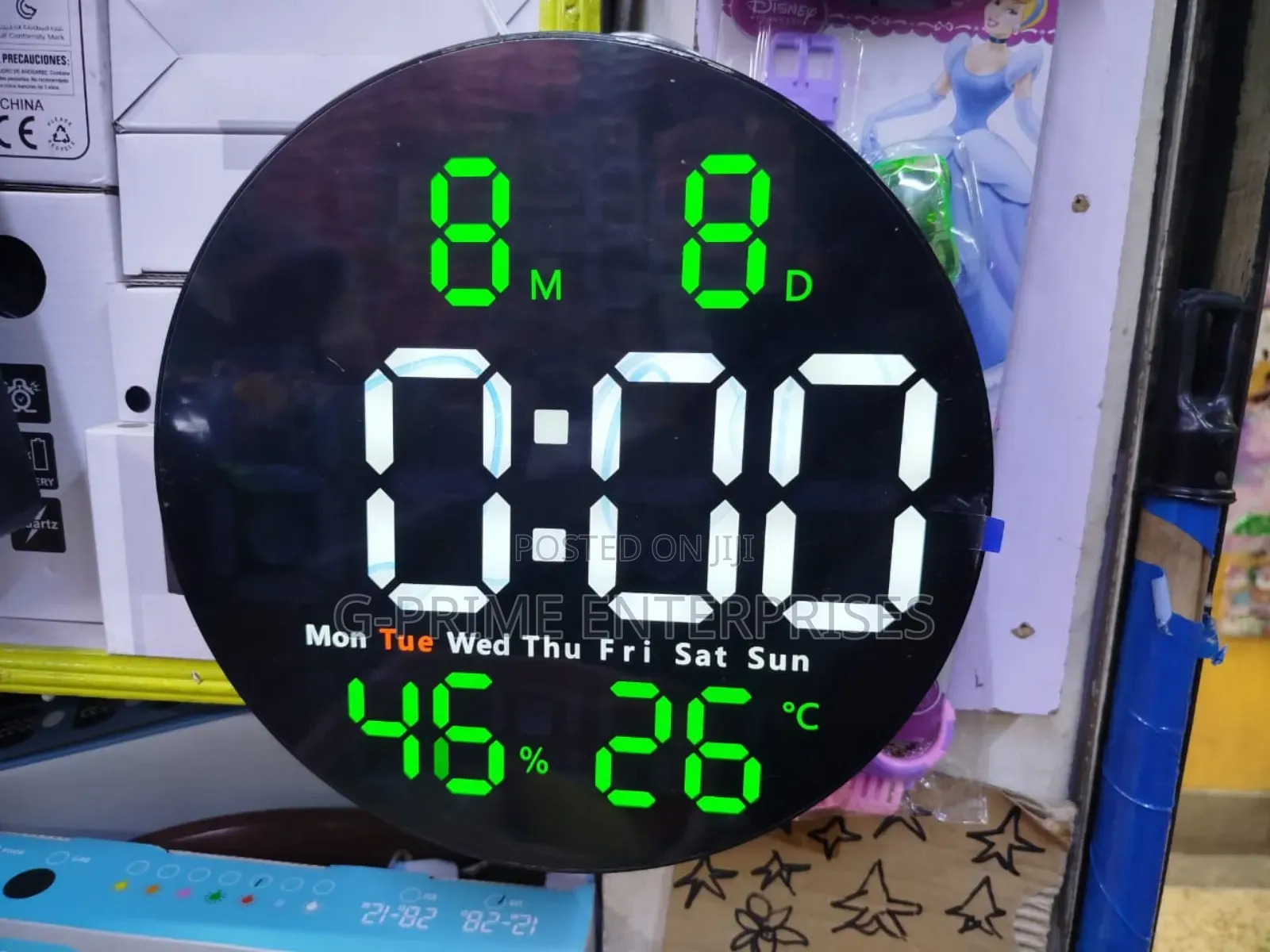 Digital Wall Clock With Led