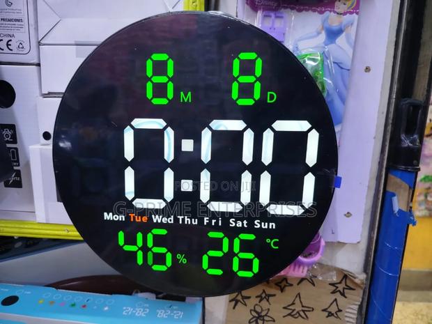 Digital Wall Clock With Led