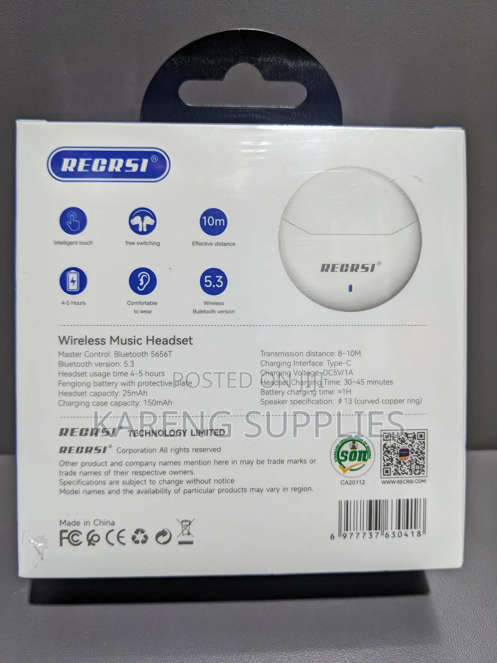 Recrsi TWS Earbuds (Re-Pt01)