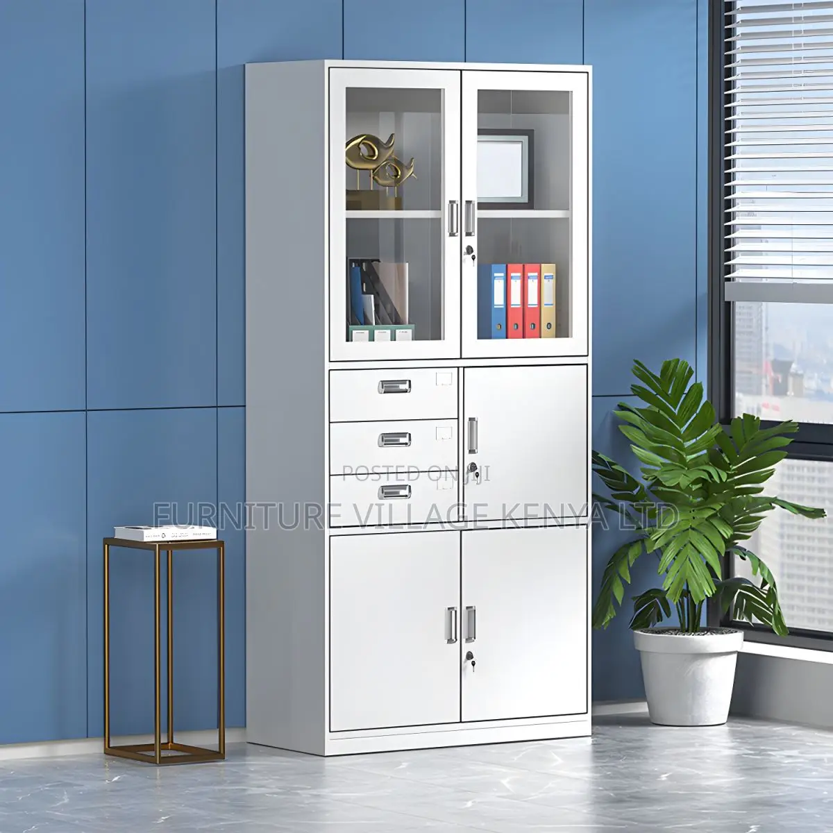 2-door Metallic Office Cabinet With Safe