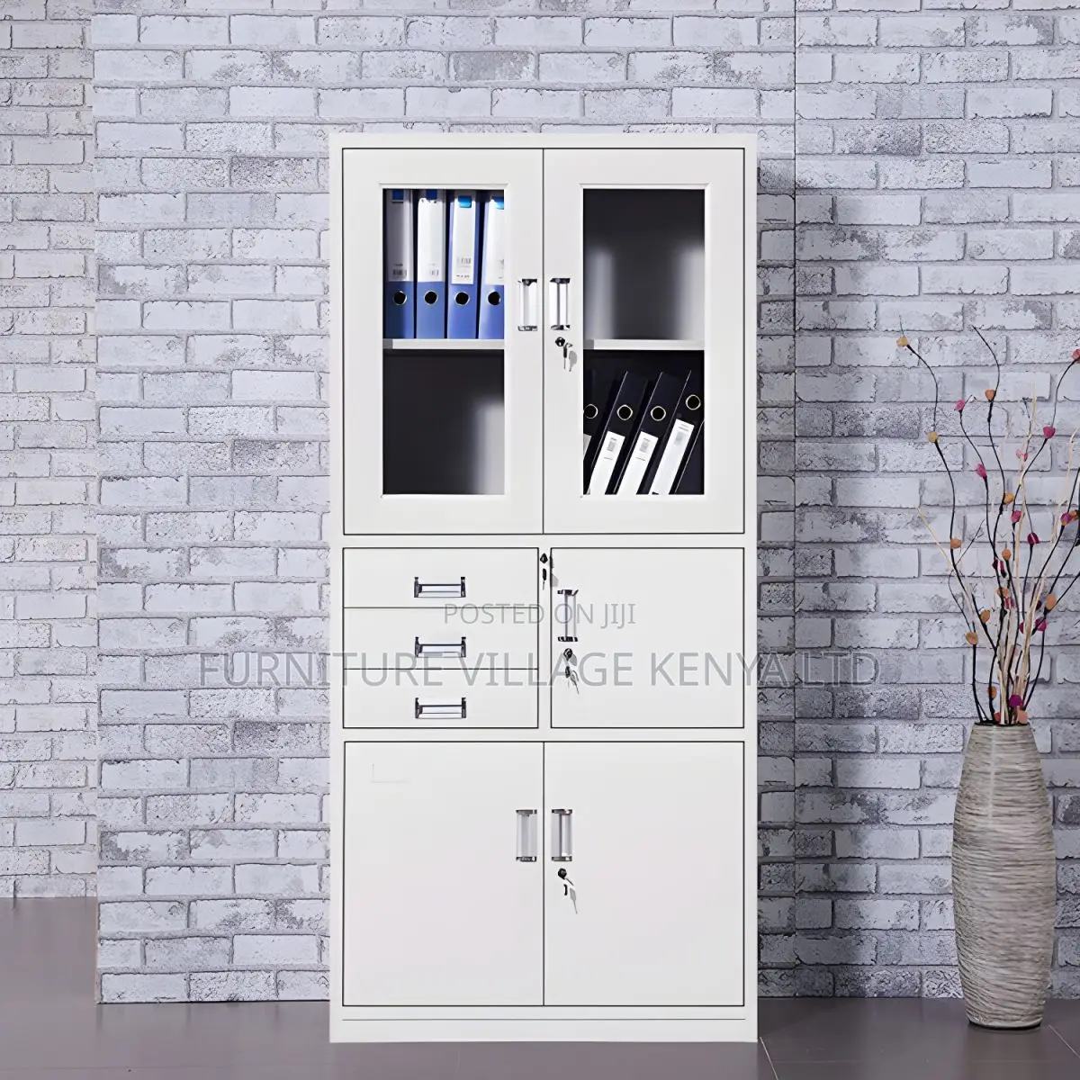 2-door Metallic Office Cabinet With Safe