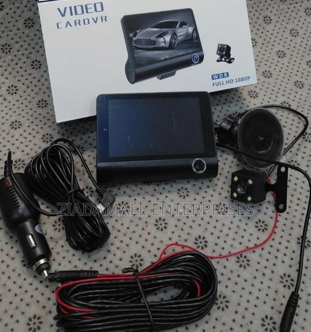 Full Hd 1080p 3-Lens Car DVR Dash Camera | Front + Inside + Rear
