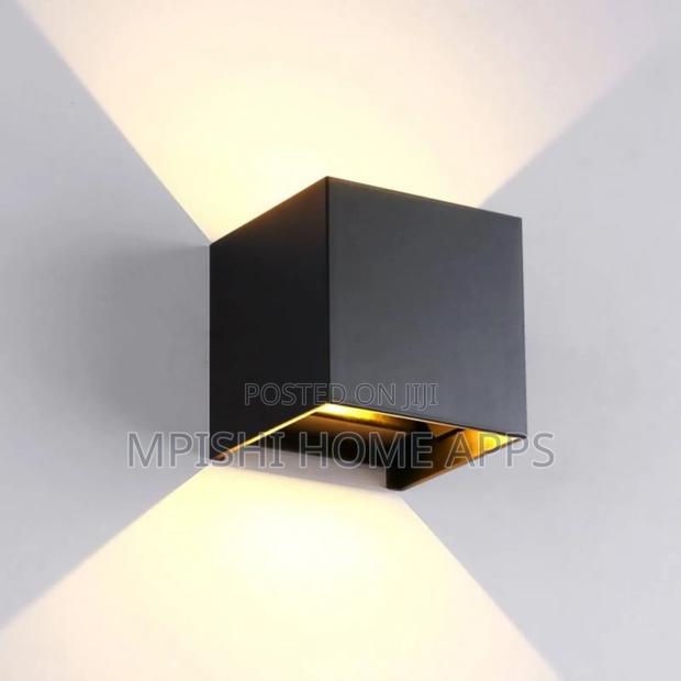 Square Black Led Up and Down Wall Light. - main view