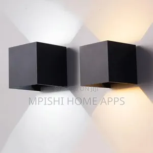 Square Black Led Up and Down Wall Light.