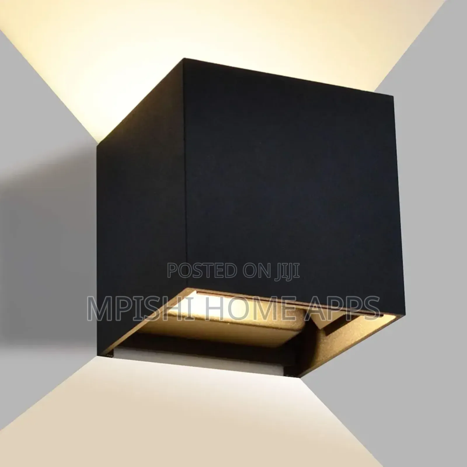 Square Black Led Up and Down Wall Light.