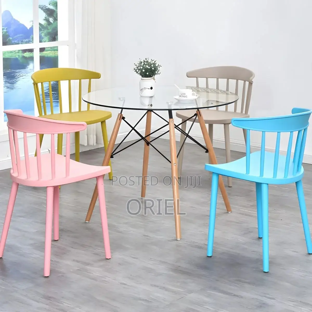 Modern Plastic Dining Chair : Cafeteria Bistro Dining Chair