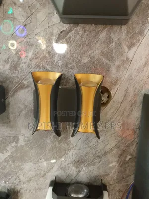 Double Black and Gold Led Wall Light